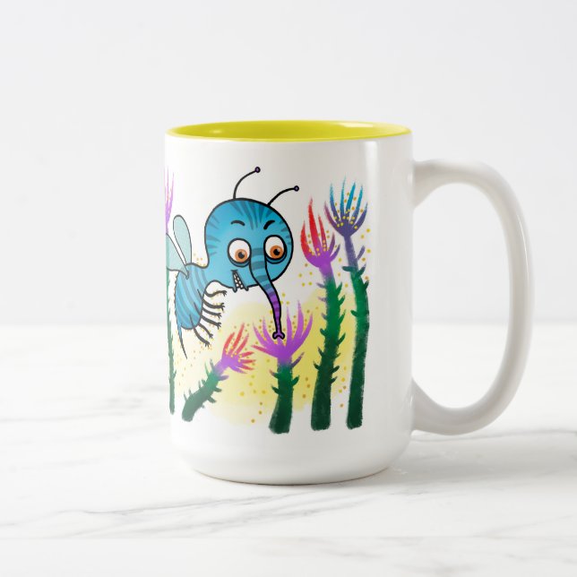 Tasse 2 Couleurs Insect and flowers (Droit)