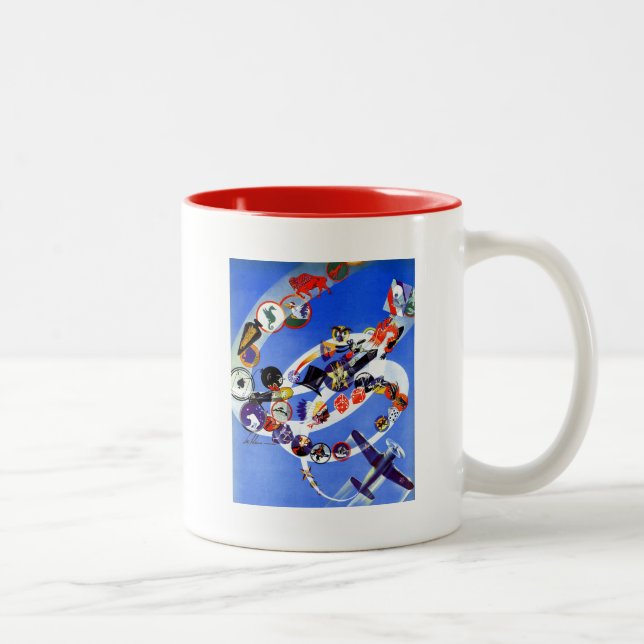 Tasse 2 Couleurs Insignes d'escadron (Droit)