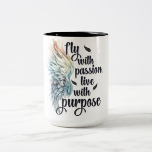 Tasse 2 Couleurs Inspirationnel Voler avec passion