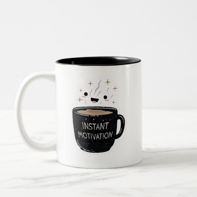 Tasse 2 Couleurs Instant Motivation – Cute Kawaii Coffee Cup (Gauche)