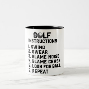 Tasse 2 Couleurs Instructions de golf amusantes