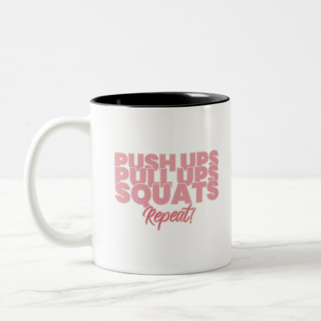 Tasse 2 Couleurs Instructions pour la salle de sport rose (Gauche)