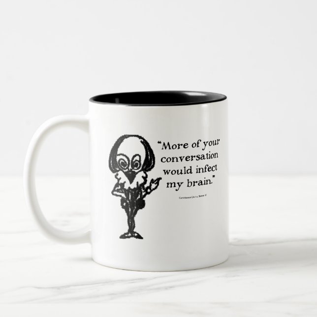Tasse 2 Couleurs Insultes Shakespeare Coriolinus (Gauche)