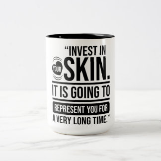 Tasse 2 Couleurs Investissez dans votre citation Skincare Lover