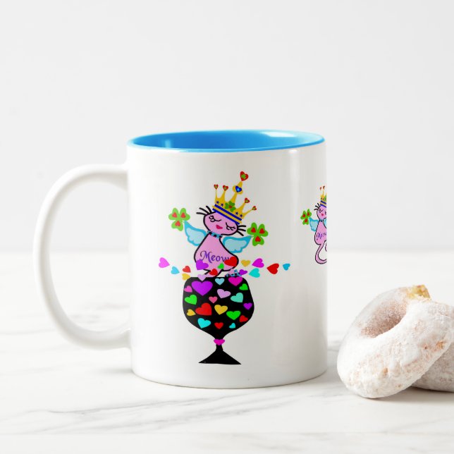 Tasse 2 Couleurs ☘ Irlandais Swanky Queen au Fabulous Classic (Avec donut)