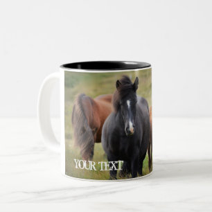 Tasse 2 Couleurs Islande - Chevaux