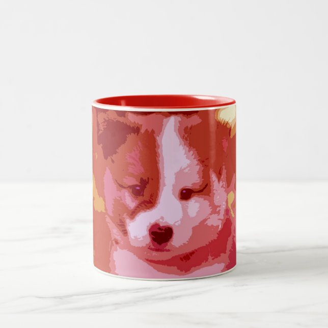 Tasse 2 Couleurs Islandhund (Centre)