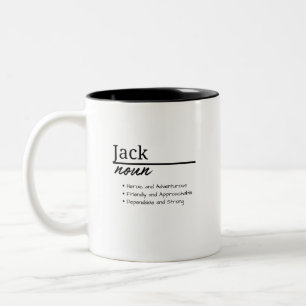 Tasse 2 Couleurs Jack, Garçon Nom Personnalisé Définition