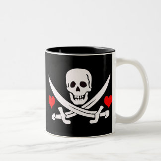 Tasse 2 Couleurs Jack-Rackham-Coeurs
