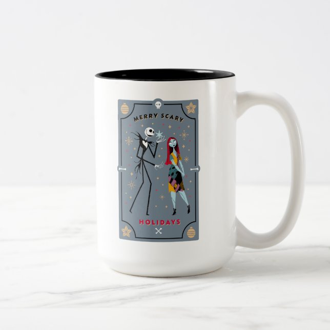 Tasse 2 Couleurs Jack & Sally | Joyeux congés de peur (Droit)