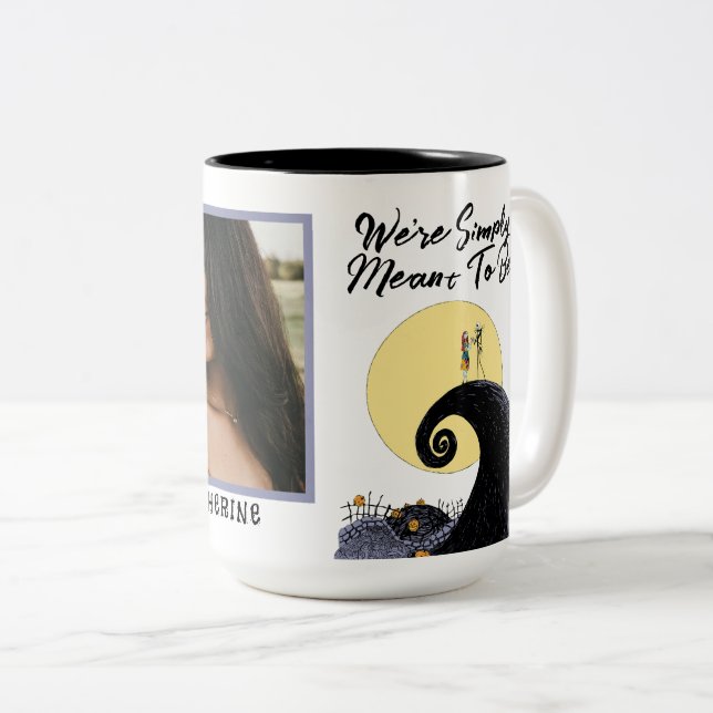 Tasse 2 Couleurs Jack & Sally Nightmare Avant Noël Photo (Devant droit)