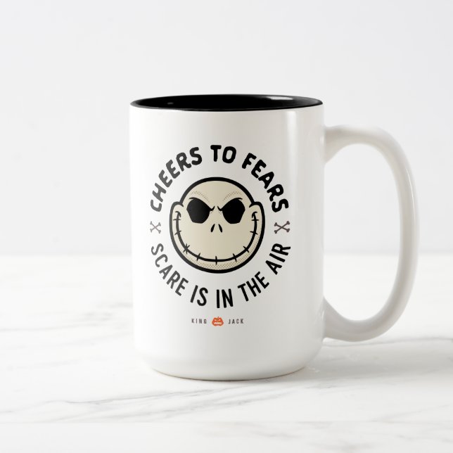 Tasse 2 Couleurs Jack Skellington - Salutations À La Peur (Droit)