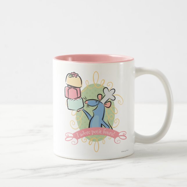 Tasse 2 Couleurs J'adore les petits fours ! (Droit)