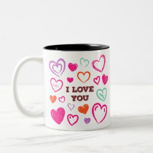 TASSE 2 COULEURS J'ADORE VOUS DESIGN.
