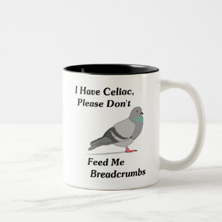 Tasse 2 Couleurs J'ai coeliaque, svp ne m'alimente pas la chapelure