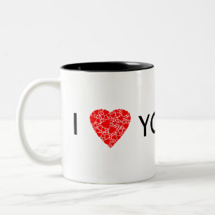 Tasse 2 Couleurs J'ai coeur votre texte   Cadeau pour personnaliser