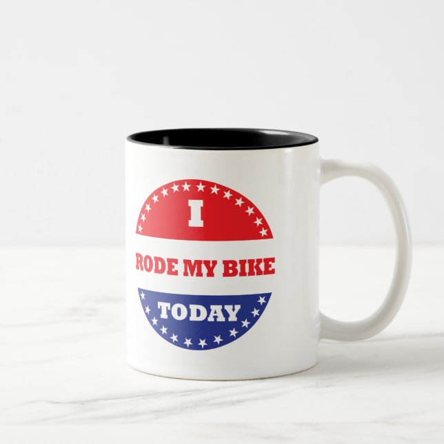 Tasse 2 Couleurs J'Ai Fait Mon Vélo Aujourd'Hui (Droit)