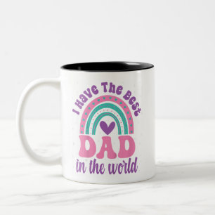 Tasse 2 Couleurs J'Ai Le Meilleur Papa Au Monde, Fille Enfant Fath