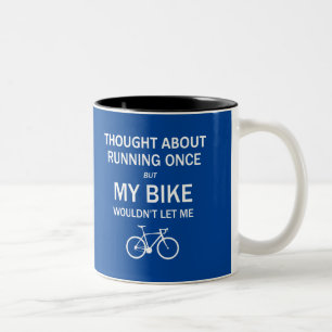 Tasse 2 Couleurs J'ai pensé à courir mais mon vélo ne me laisserait