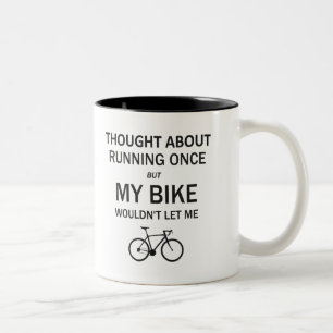 Tasse 2 Couleurs J'ai pensé à courir mais mon vélo ne me laisserait