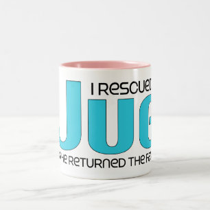 Tasse 2 Couleurs J'ai secouru une conception d'adoption de chien de