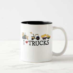 Tasse 2 Couleurs J'aime des camions