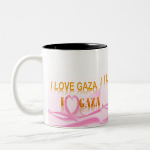 Tasse 2 Couleurs J'aime Gaza