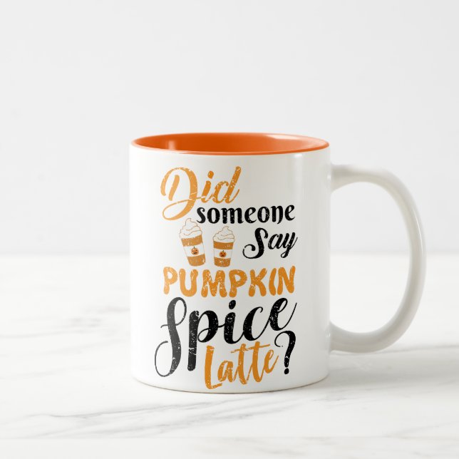 Tasse 2 Couleurs J'aime la boue d'épices Citrouille (Droit)
