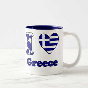 Tasse 2 Couleurs J'aime la Grèce