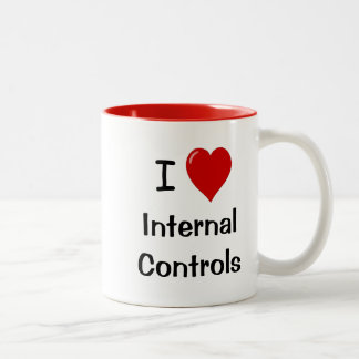 Tasse 2 Couleurs J'aime la musique du bureau des contrôles internes