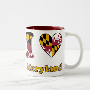 Tasse 2 Couleurs J'aime le Maryland