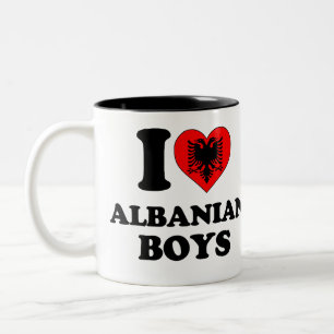 Tasse 2 Couleurs J'aime les garçons albanais