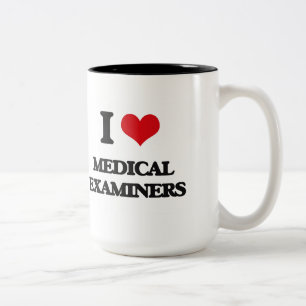 Tasse 2 Couleurs J'aime les médecins examinateurs