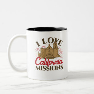 Tasse 2 Couleurs J'aime les missions en Californie