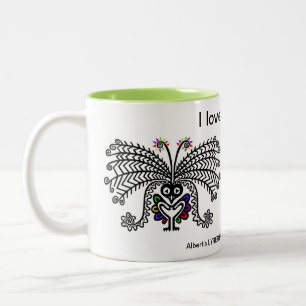 Tasse 2 Couleurs J'aime LyreBIRDS - Faune Australie - Nature