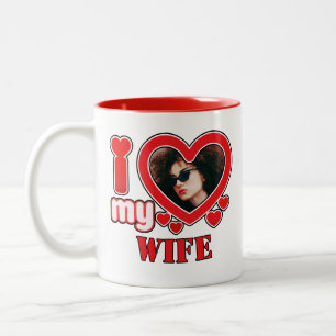 Tasse 2 Couleurs J'Aime Ma Femme Personnalisée