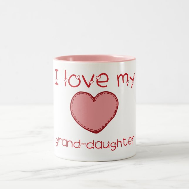 Tasse 2 Couleurs J'aime ma petite-fille (Centre)
