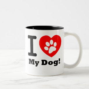 Tasse 2 Couleurs J'Aime Mon Chien