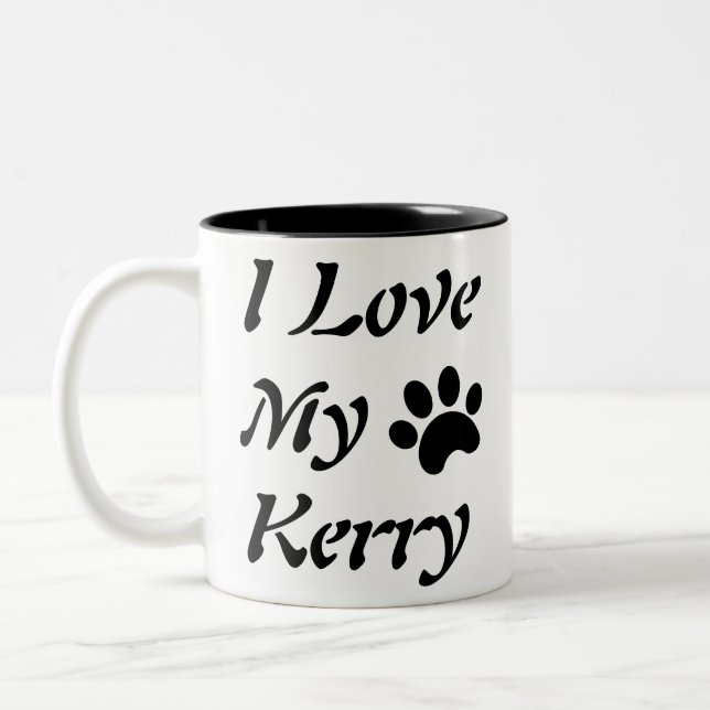Tasse 2 Couleurs J'aime mon Kerry (Gauche)
