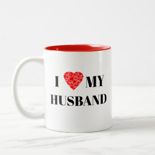 Tasse 2 Couleurs J'aime mon mari Cadeau pour personnaliser