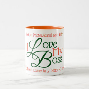 Tasse 2 Couleurs J'aime mon patron