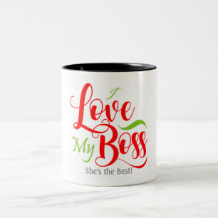 Tasse 2 Couleurs J'aime mon patron
