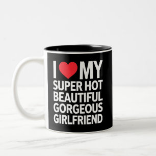 Tasse 2 Couleurs J'Aime Mon Super Hot Belle Magnifique Petite Amie