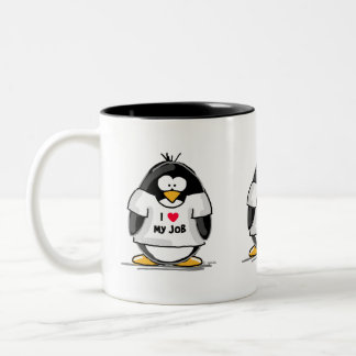 Tasse 2 Couleurs J'aime mon travail - je suis le patron