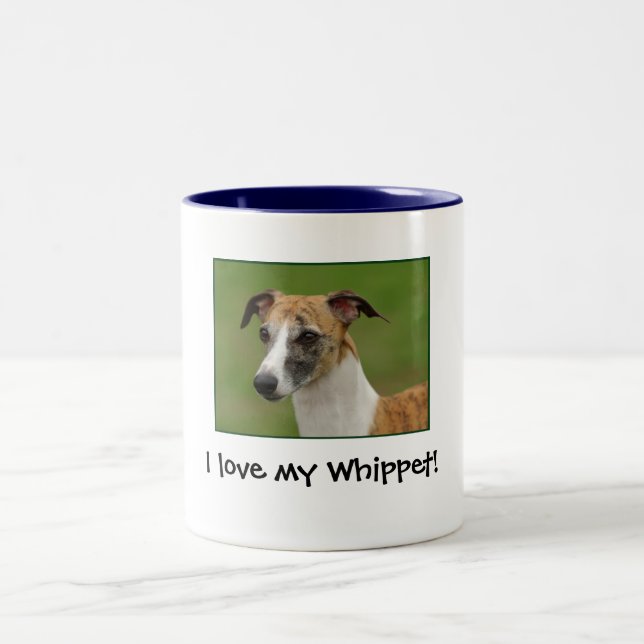 Tasse 2 Couleurs J'aime mon whippet ! (Centre)