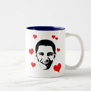 Tasse 2 Couleurs J'aime Obama