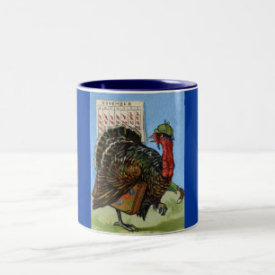 Tasse 2 Couleurs J'Aimerais Pouvoir Voler Thanksgiving Turquie