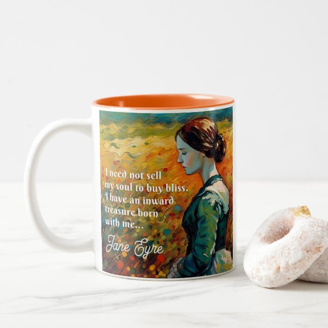 Tasse 2 Couleurs Jane Eyre Cite Monet Style Peinture (Avec donut)