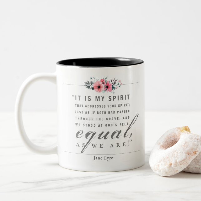 Tasse 2 Couleurs Jane Eyre - Comme Nous Sommes - Blanc (Avec donut)
