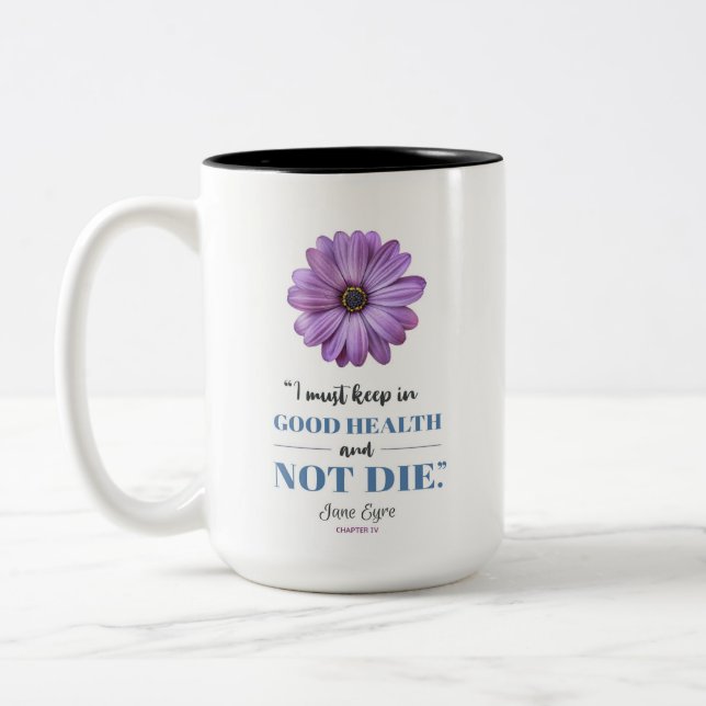Tasse 2 Couleurs Jane Eyre - Garder en bonne santé - Purple Daisy (Gauche)